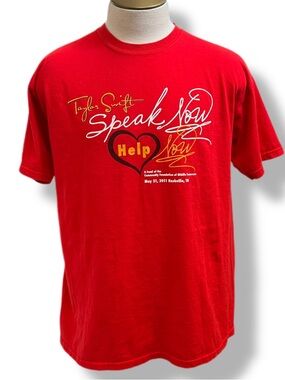 Vintage Taylor Swift 2011 Speak Now Concert T Shirt GILDAN Men's LARGE